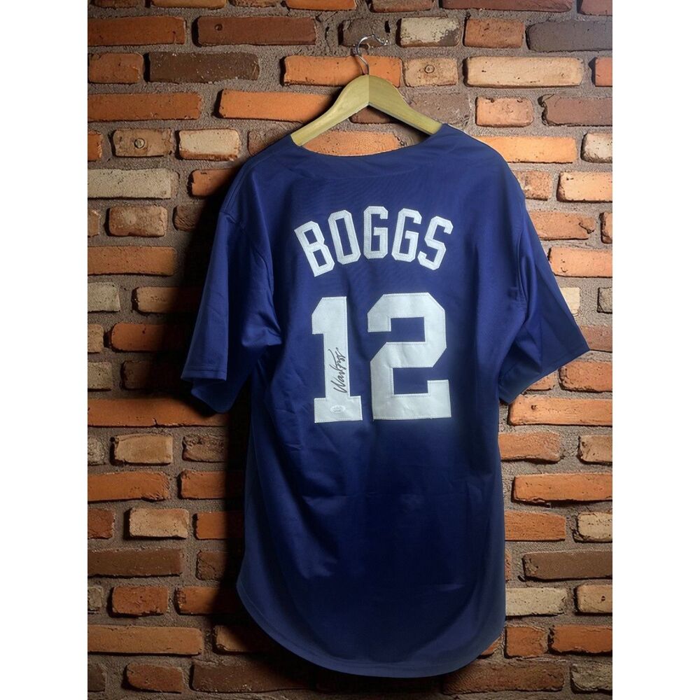 Wade Boggs Autographed New York Baseball Custom Jersey – XL – JSA Certified